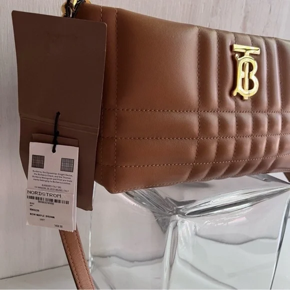 BURBERRY Small Lola Quilted Leather Shoulder Bag- Marple Brown - Picture 5 of 13